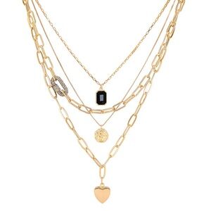 Gold Layered Necklace Set